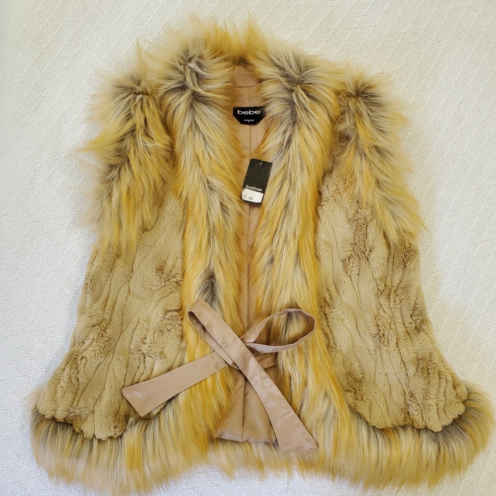 Faux fur bebe designer vest.